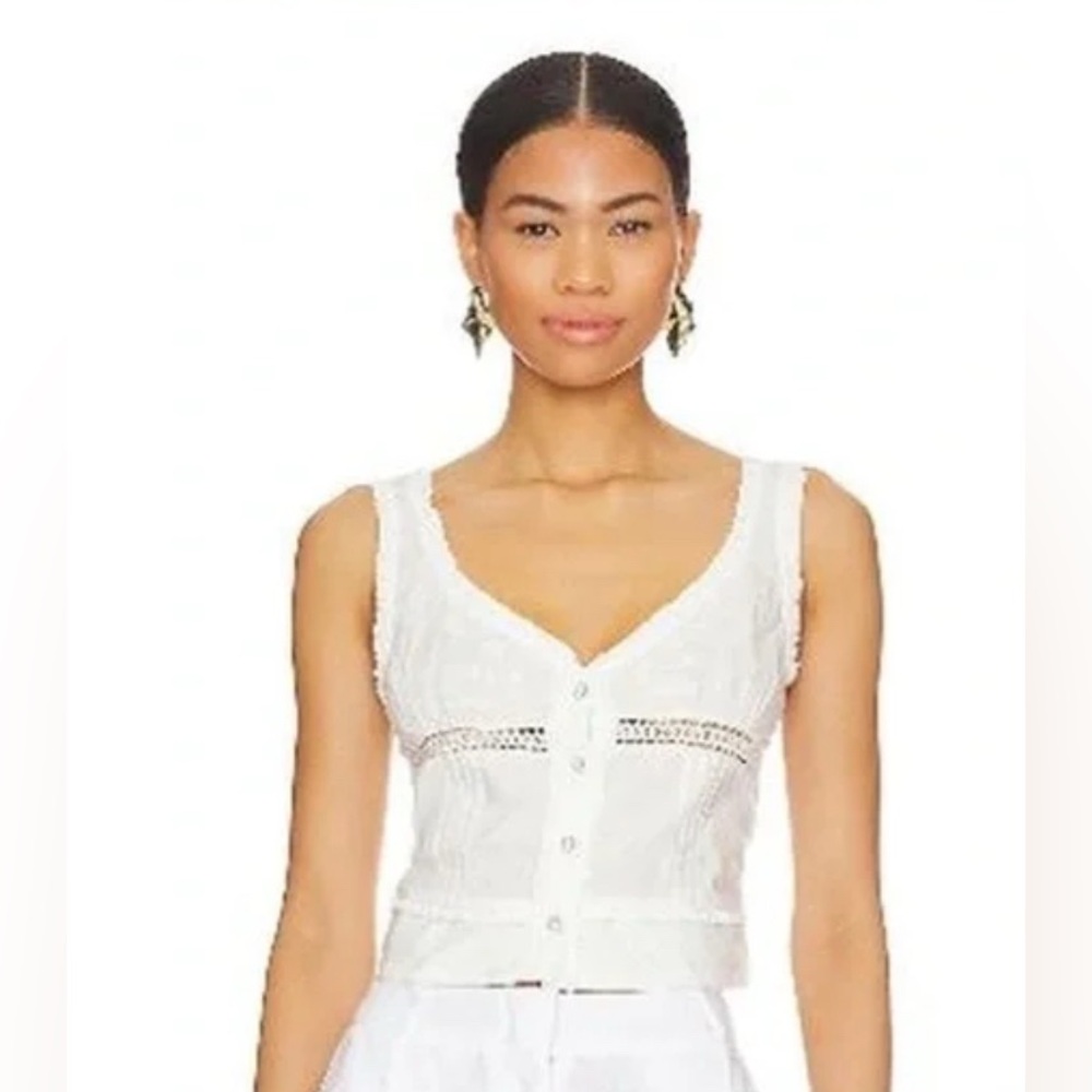 Free people Kerry embroidered cotton crop top
B1